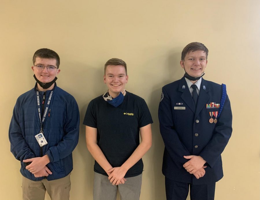 Sy Gutierrez, Jonathan Segura, and Tyler Dennis (From left to right) are juniors who got accepted into a NASA Aerospace program. This program is highly selective and they had to go through a long application process to get in.