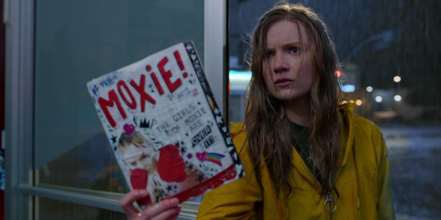 Vivian (Hadley Robinson)  asks to make copies of her feminist magazine, Moxie!. She created Moxie! to try to fight the sexist rules in place at her school.