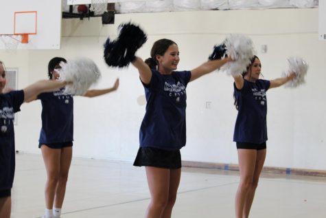 Members of Champion's cheer team at UIL practice.