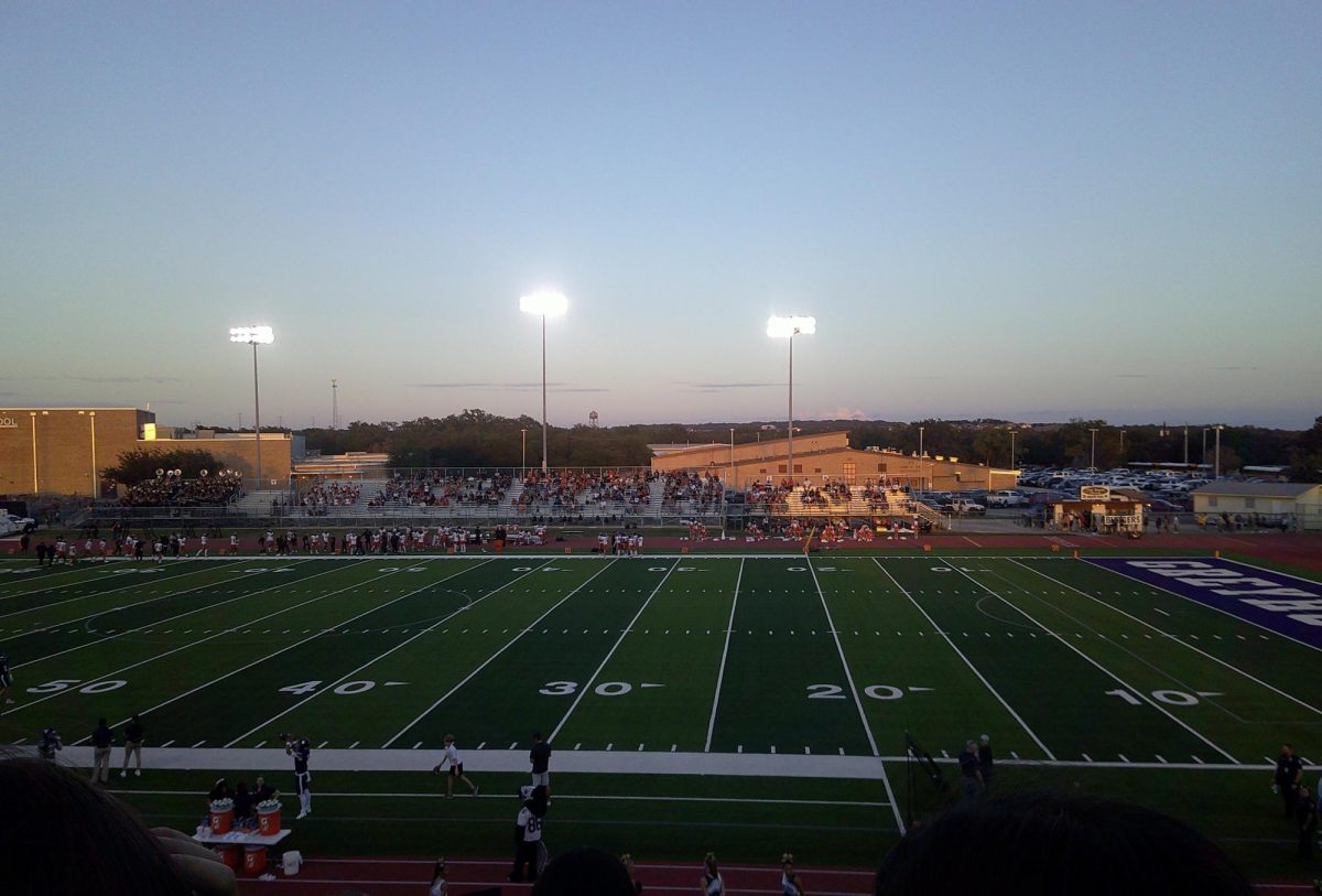 Boerne Staduim’s football field during Champion High School's gold out game.