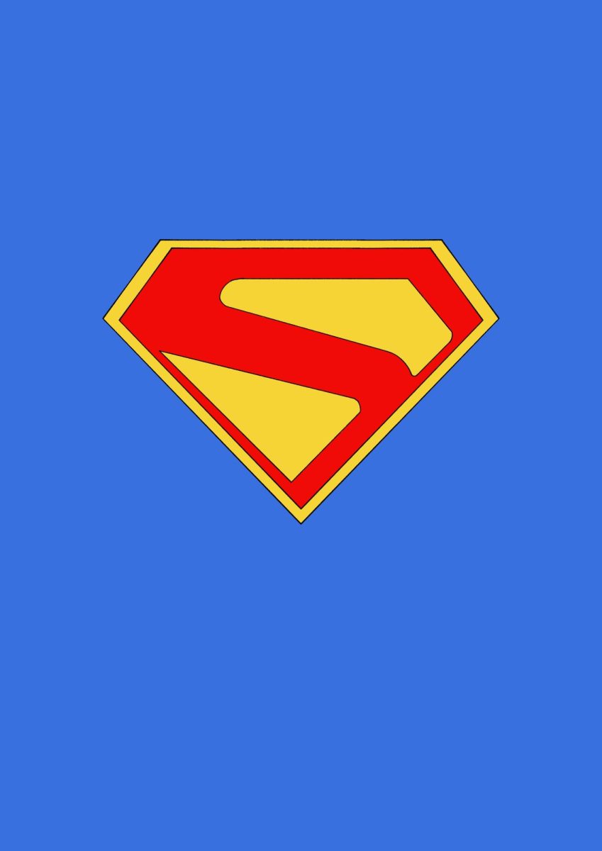 Ian's digital drawing of the Superman logo.